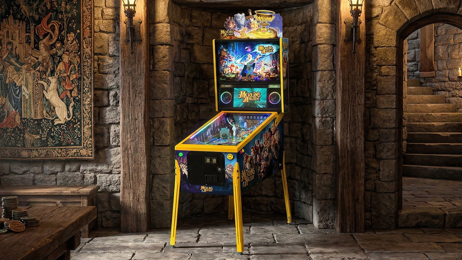 Merlin's Arcade pinball machine