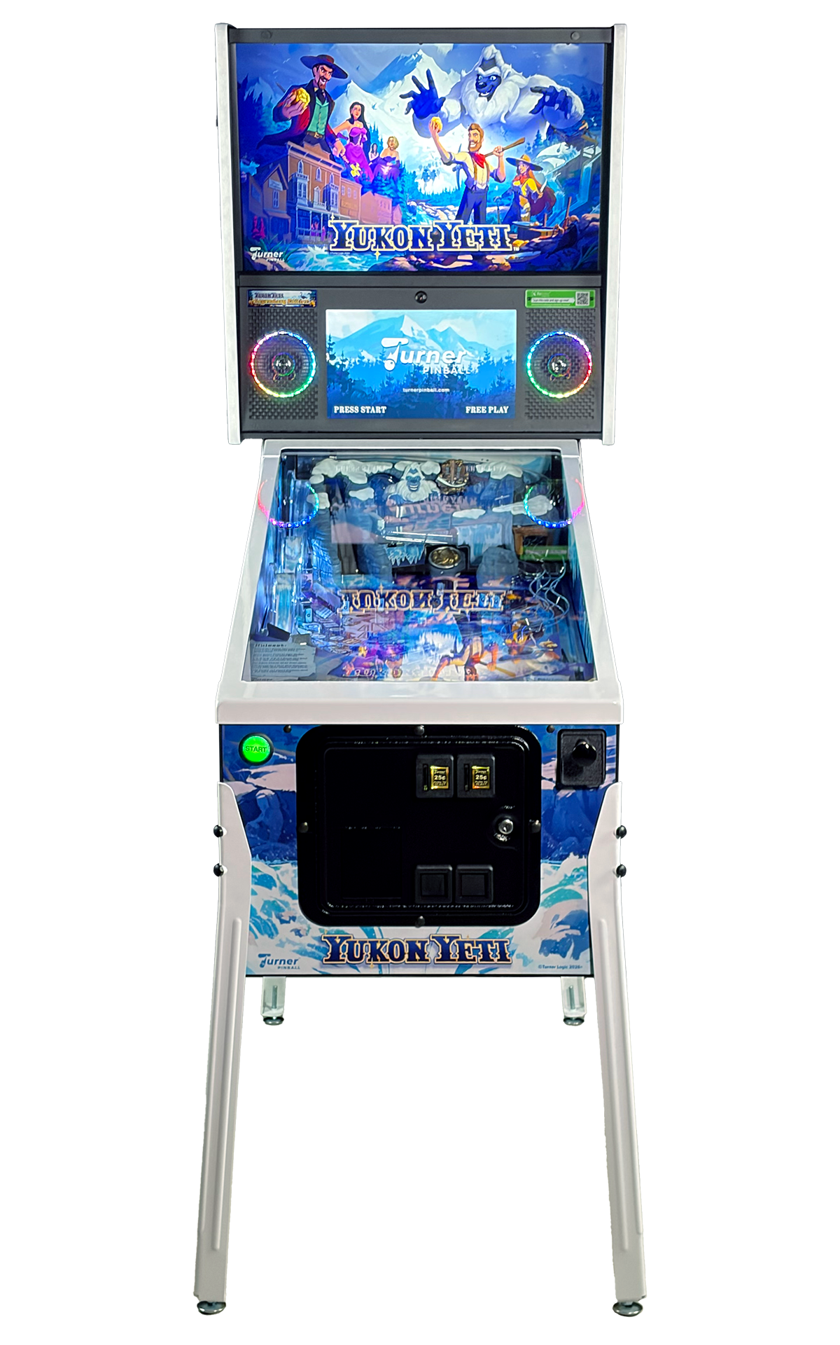 Yukon Yeti pinball machine front view