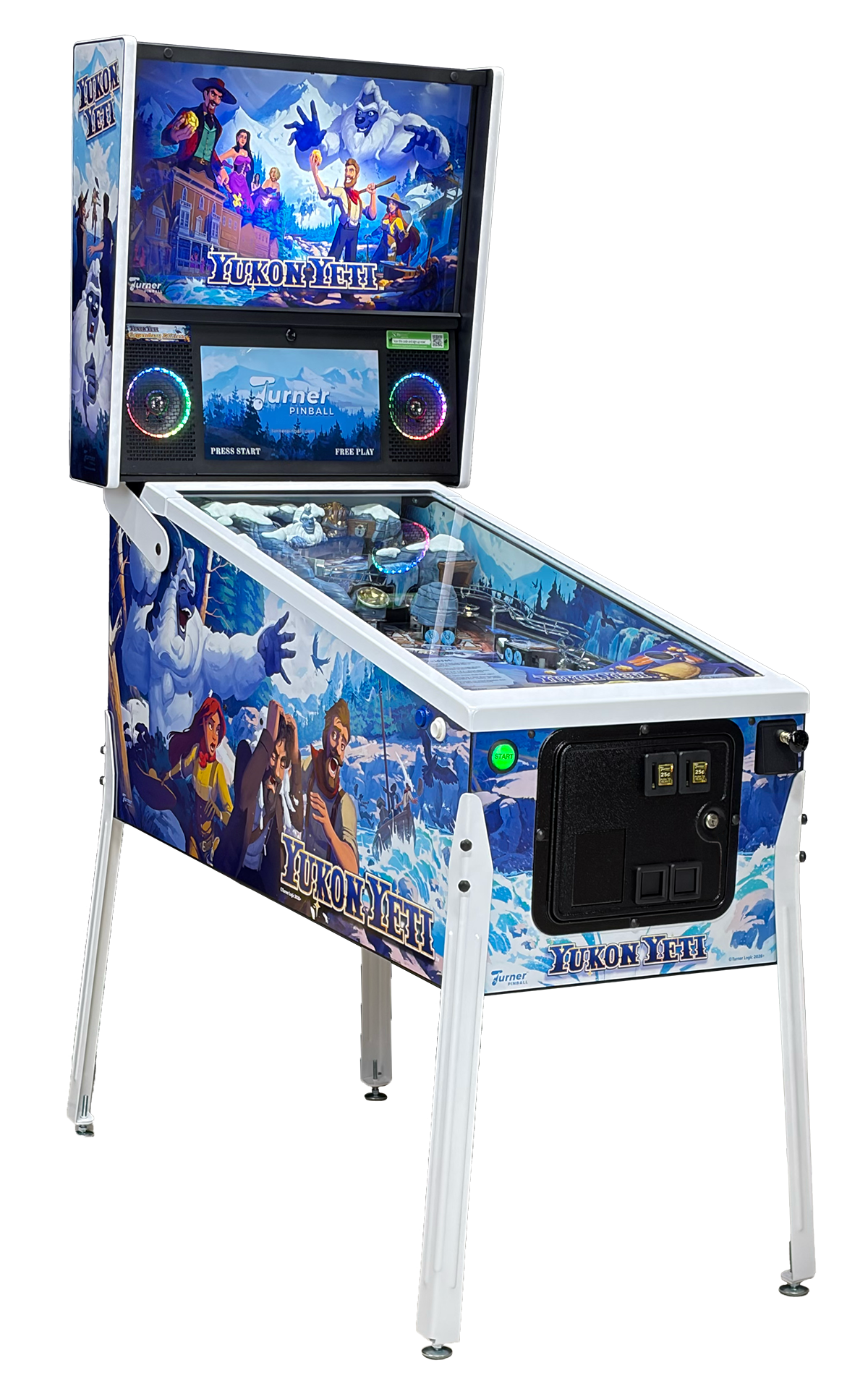 Yukon Yeti pinball machine left view