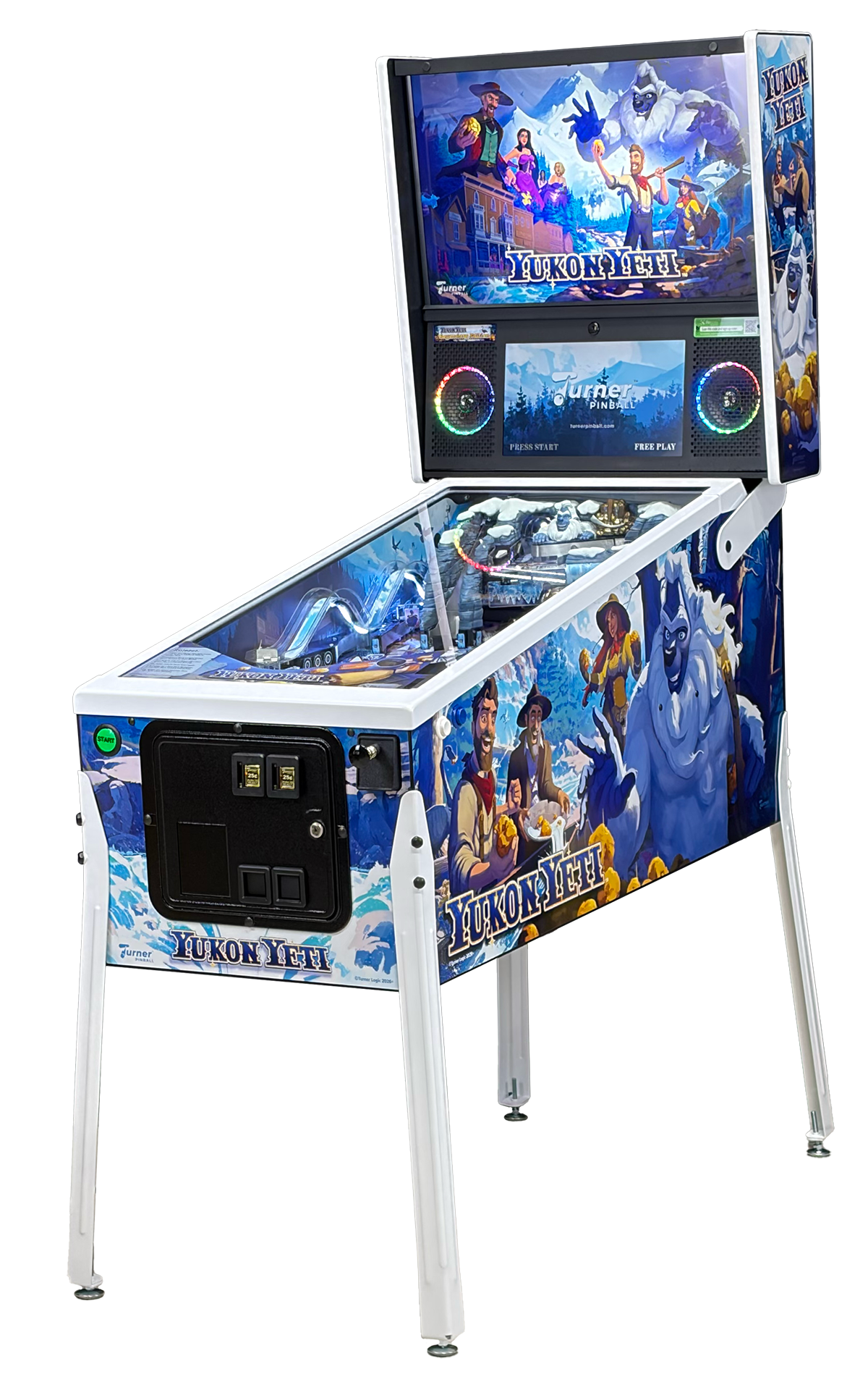 Yukon Yeti pinball machine right view